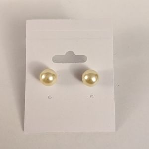 Imitation pearl earring studs